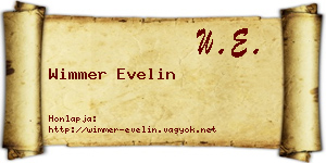 Wimmer Evelin névjegykártya